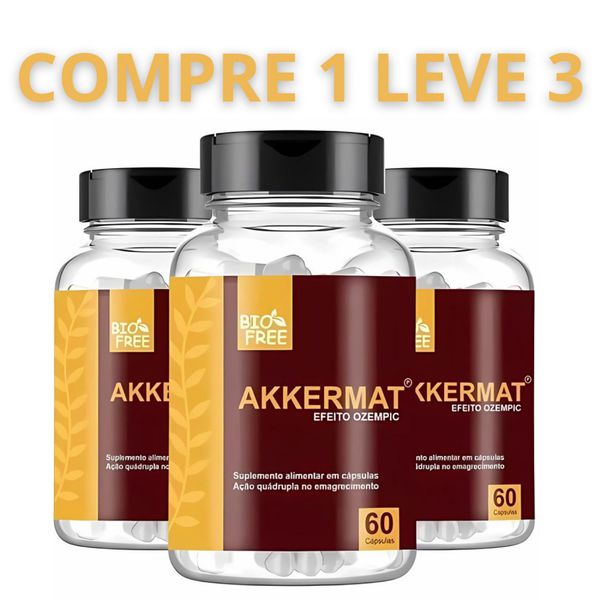 Akkermat Original 60 Cápsulas - Compre 1 Leve 3 + Frete Grátis Somente Hoje