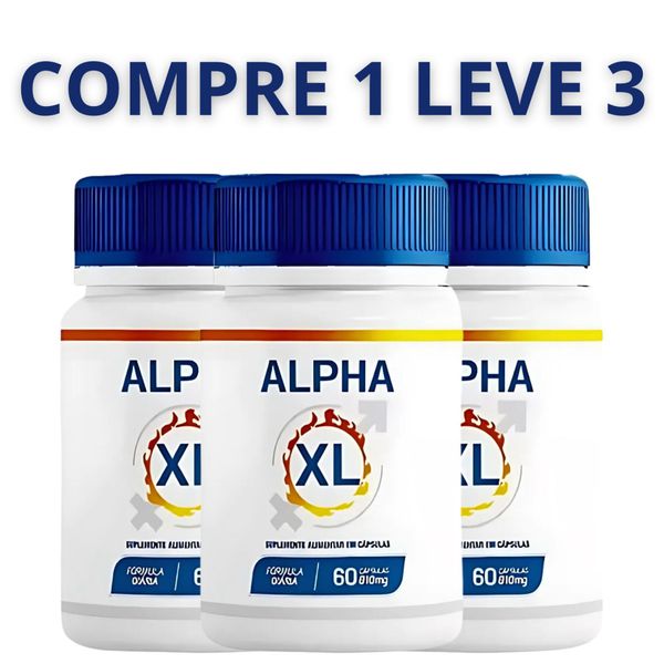 Alpha XL Original 60 Cápsulas - Redescubra Sua Força e Vitalidade - Compre 1 Leve 3 + Frete Grátis