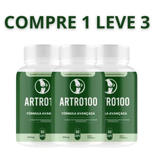 Artro100 Original 60 Cápsulas - Compre 1 Leve 3 + Frete Grátis