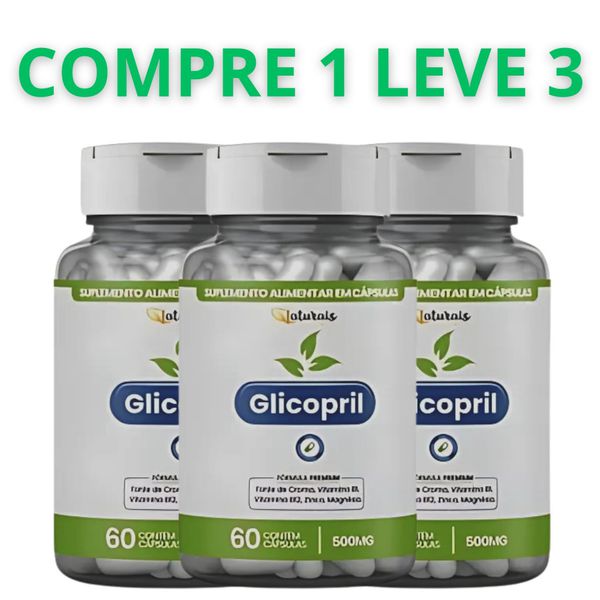 Glicopril Original 60 Cápsulas - Compre 1 Leve 3 + Frete Grátis