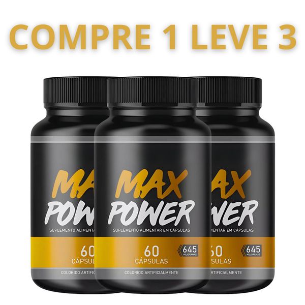 Max Power Original 60 Cápsulas - Compre 1 Leve 3 + Frete Grátis