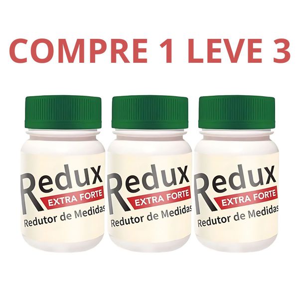 Redux Extra Forte 30 Cápsulas - Seu Aliado na Perda de Peso - Compre 1 Leve 3 + Frete Grátis